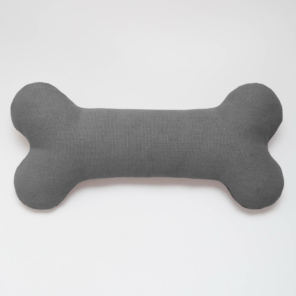 Mongrel's hardwearing, eco-friendly dog bone toy in colour 'coal'