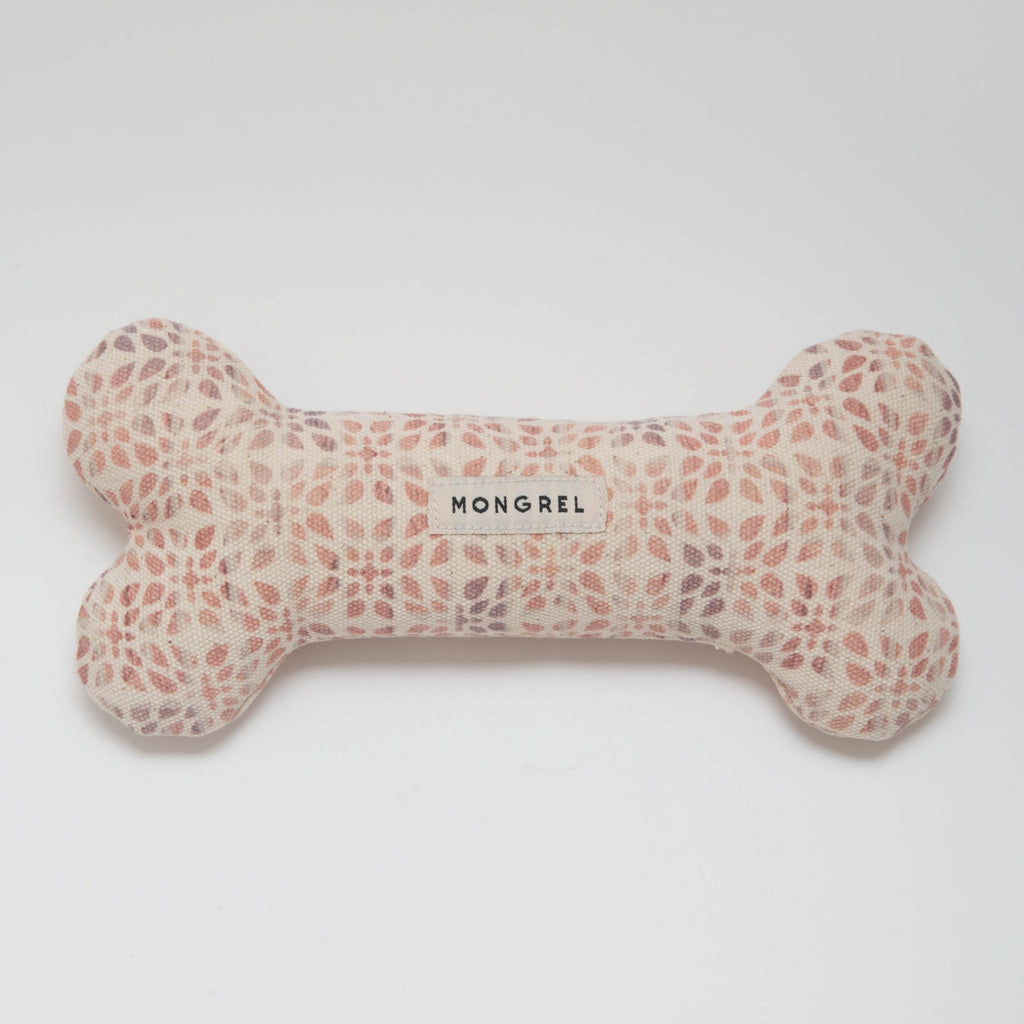 Mongrel's hardwearing, eco-friendly dog bone toy in colour 'leaf'